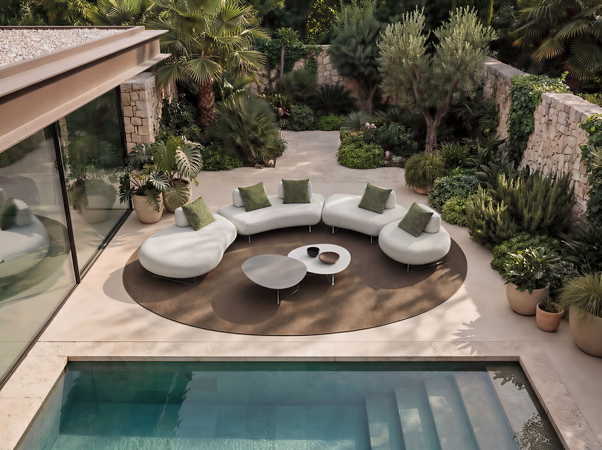 air stone outdoor sofa divano outdoor air stone