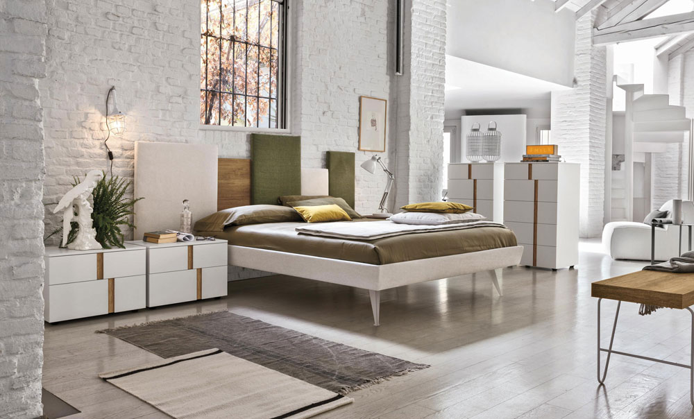 Tomasella-letto-skyline letto con testiera a pannelli